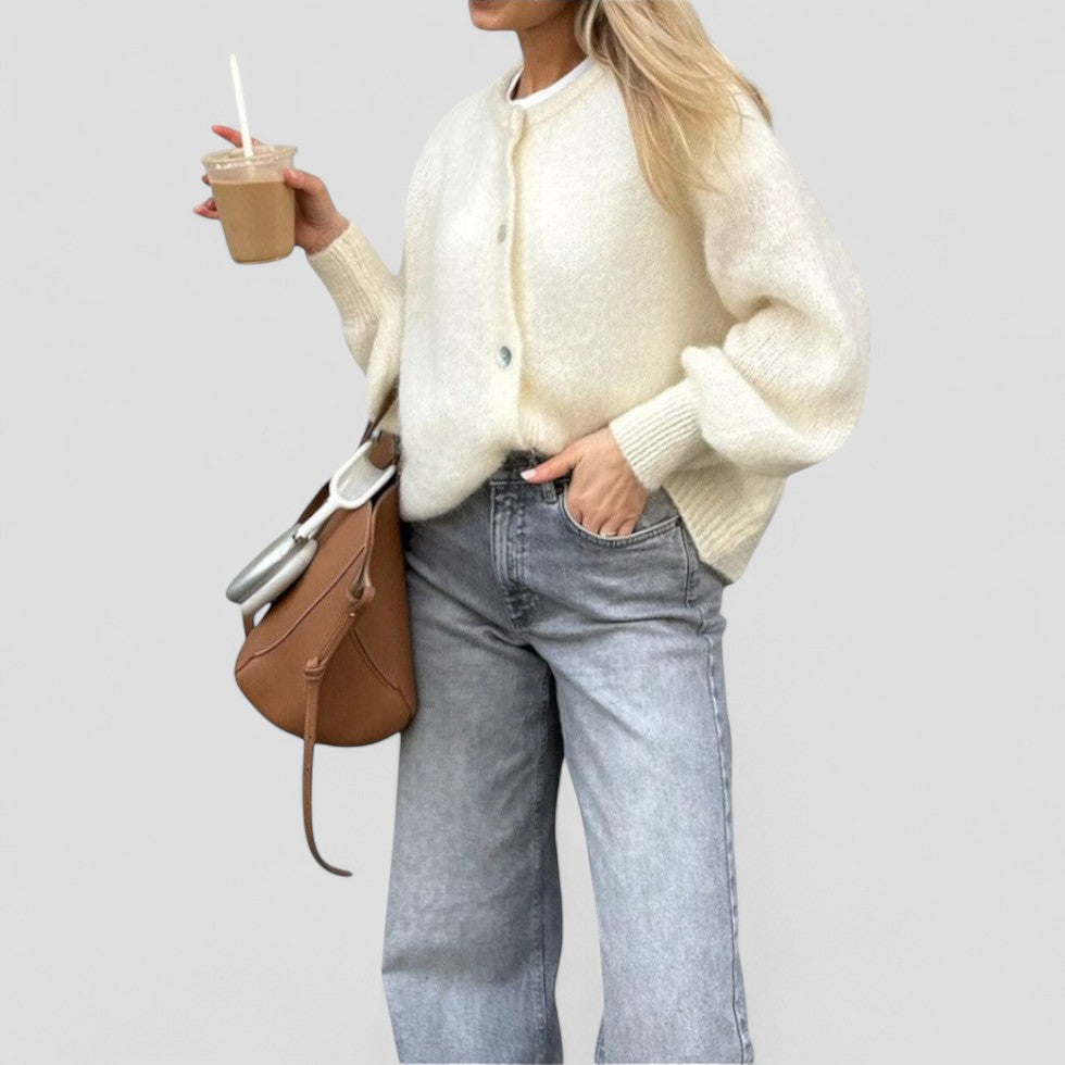 Gilet vintage en maille pour femme
