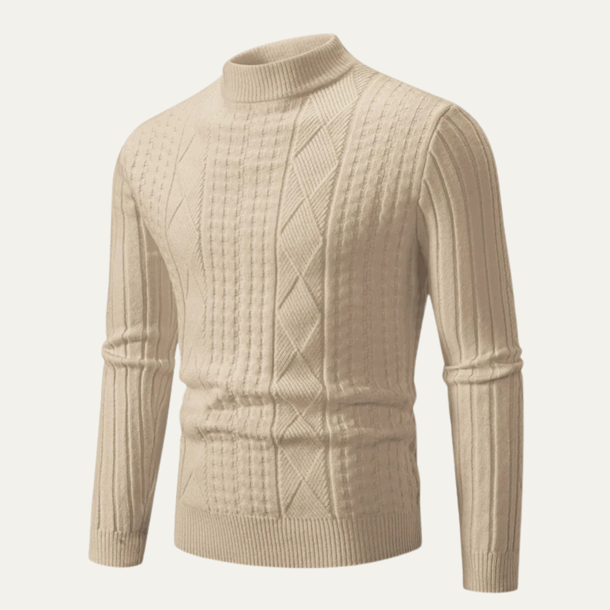 Gilet zippé à col châle jacquard pour homme