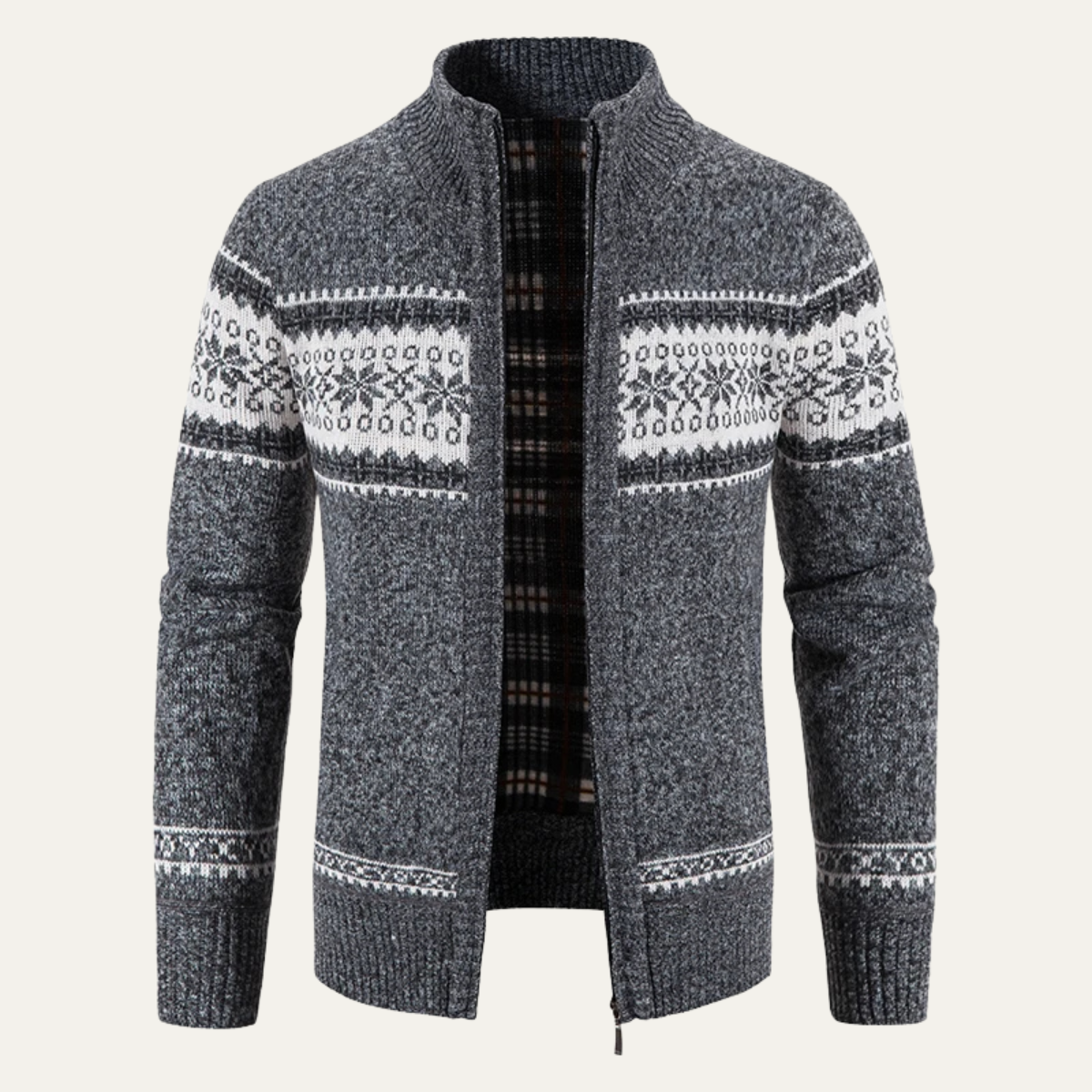 Gilet zippé en maille pour homme