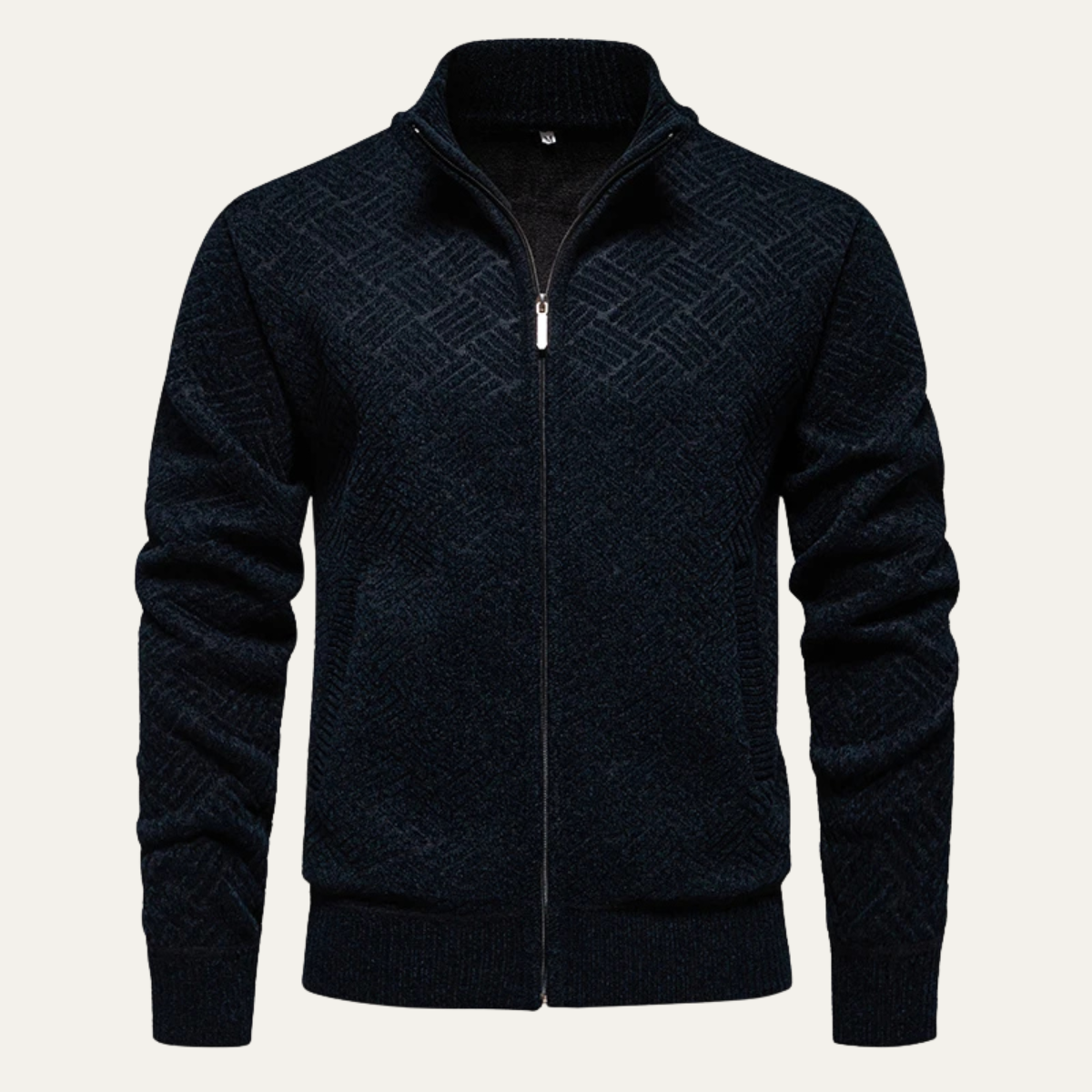 Gilet zippé pour homme à motif texturé