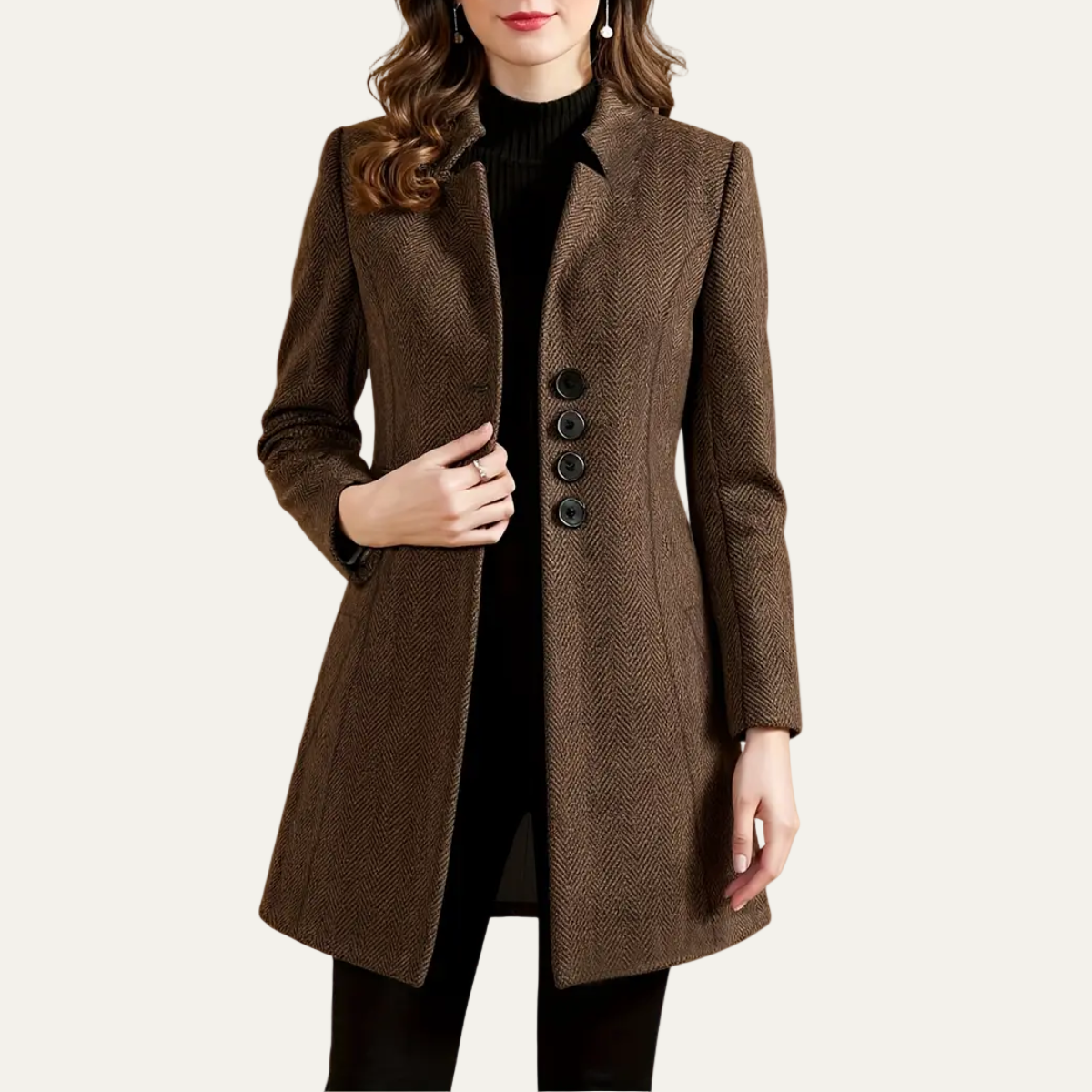 Manteau blazer élégant à boutons pour femme