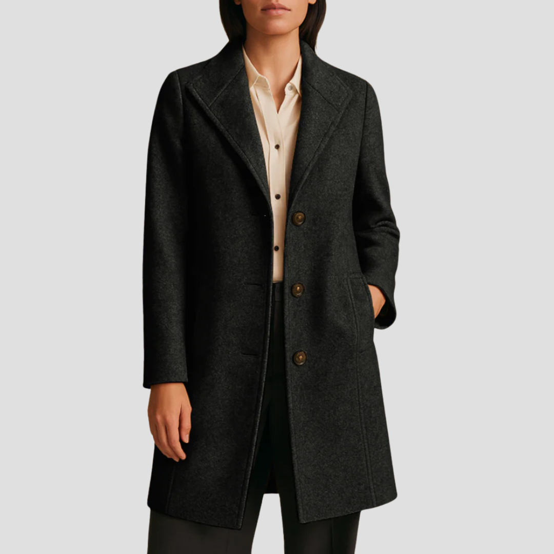 Manteau classique à simple boutonnage pour homme
