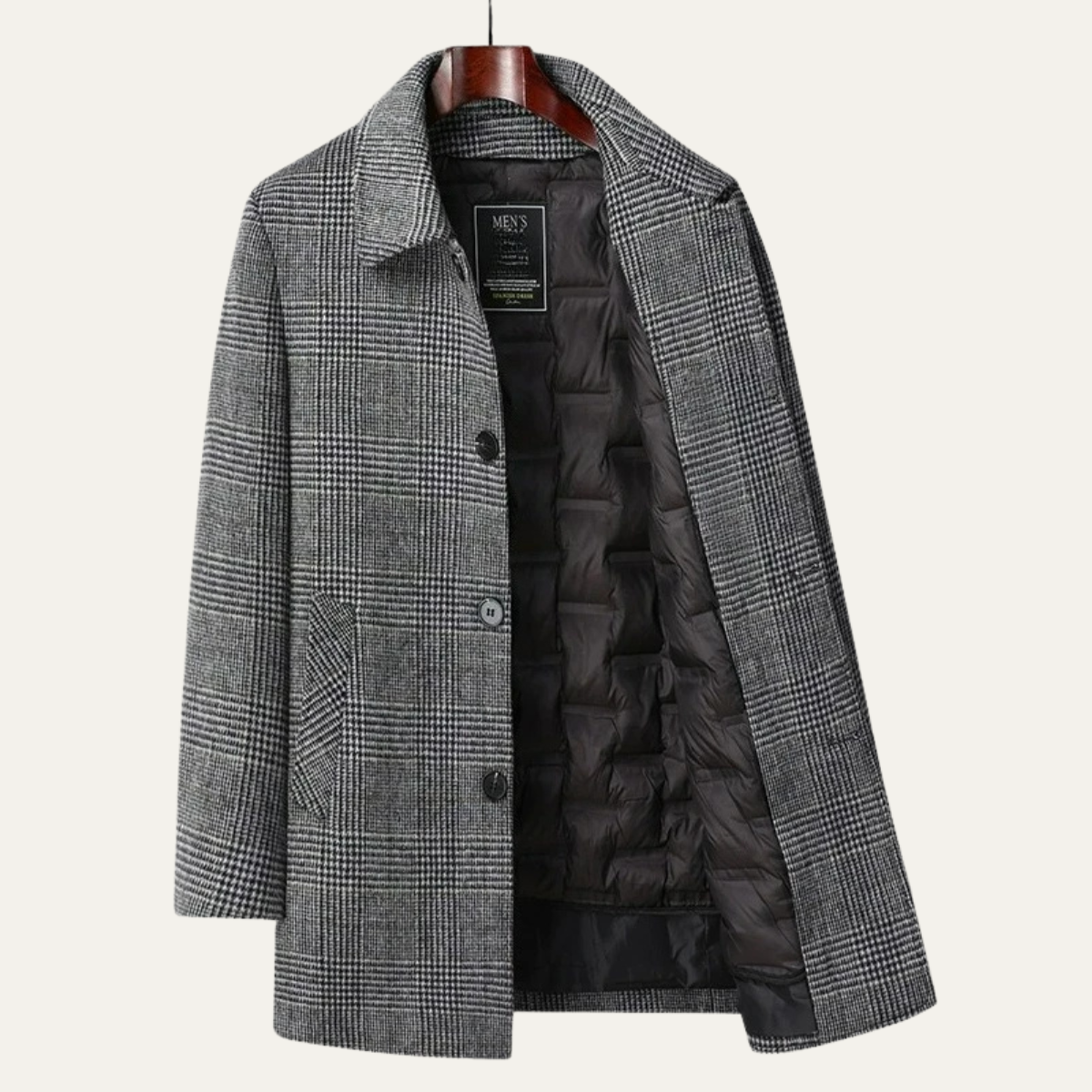 Manteau classique mi-cuisse pour homme