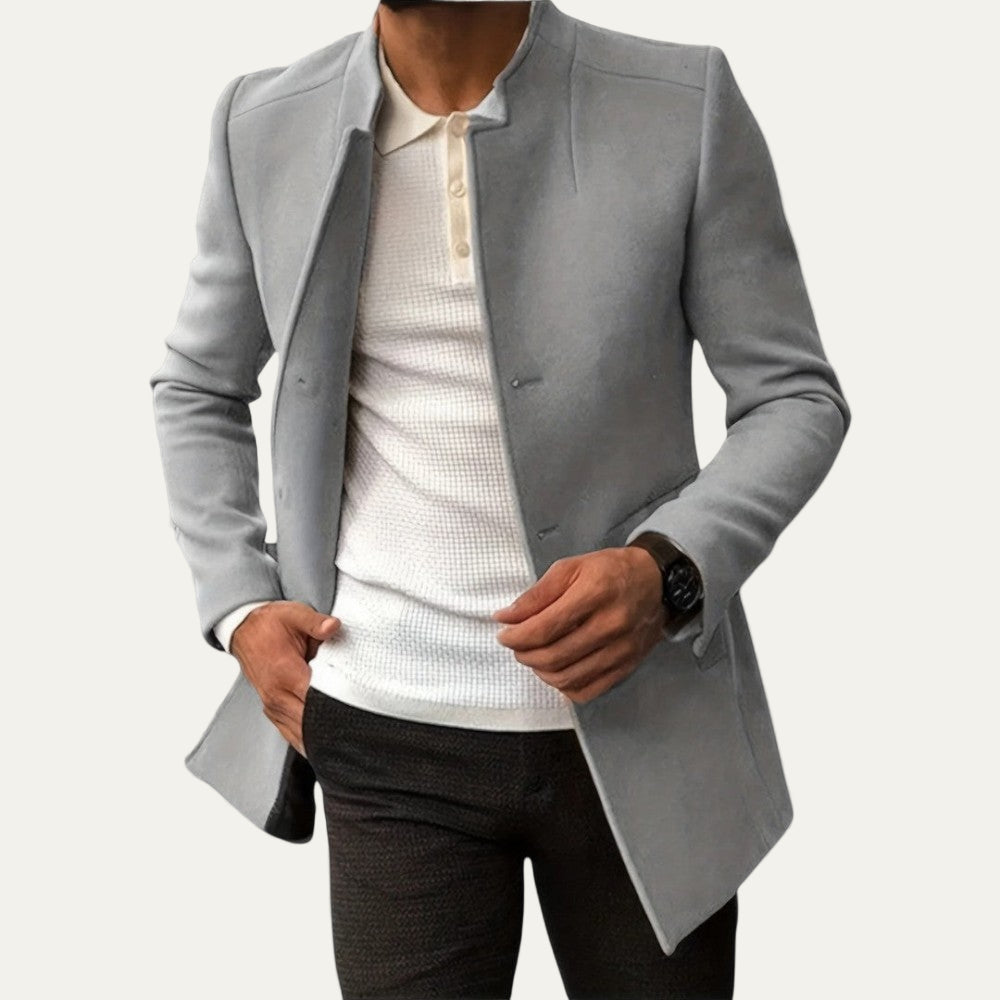 Manteau court à col montant pour homme