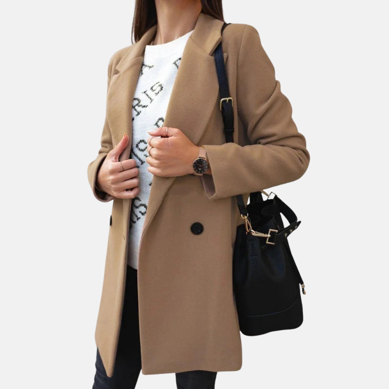 Manteau croisé sur mesure pour femme