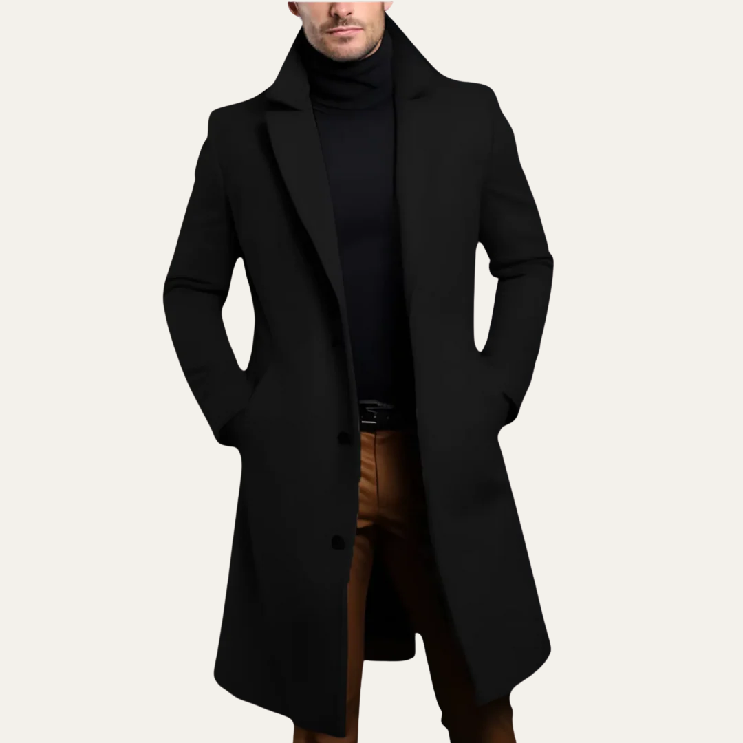 Manteau long classique sur mesure pour homme