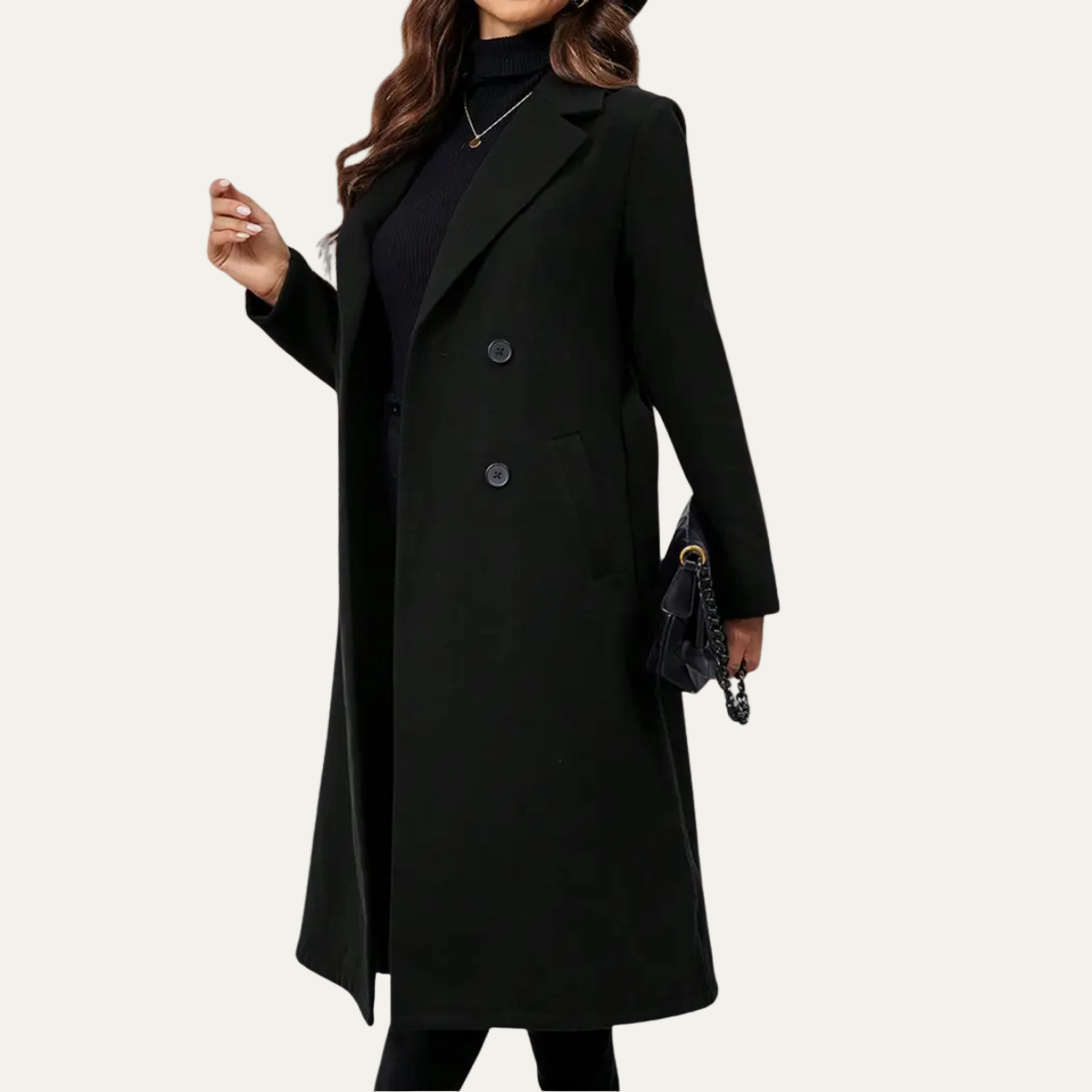 Manteau long intemporel et élégant pour femme