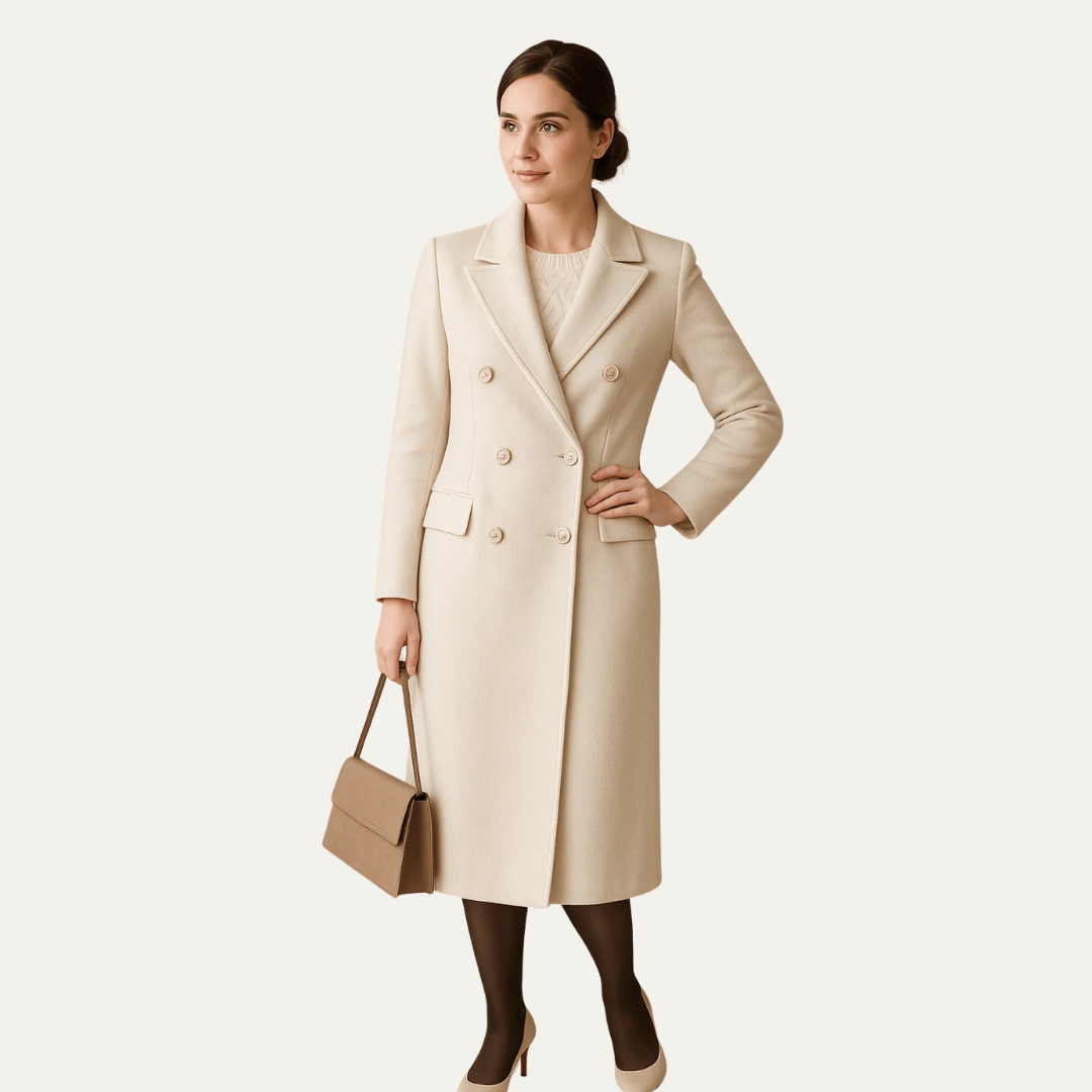 Manteau long tailleur pour femme