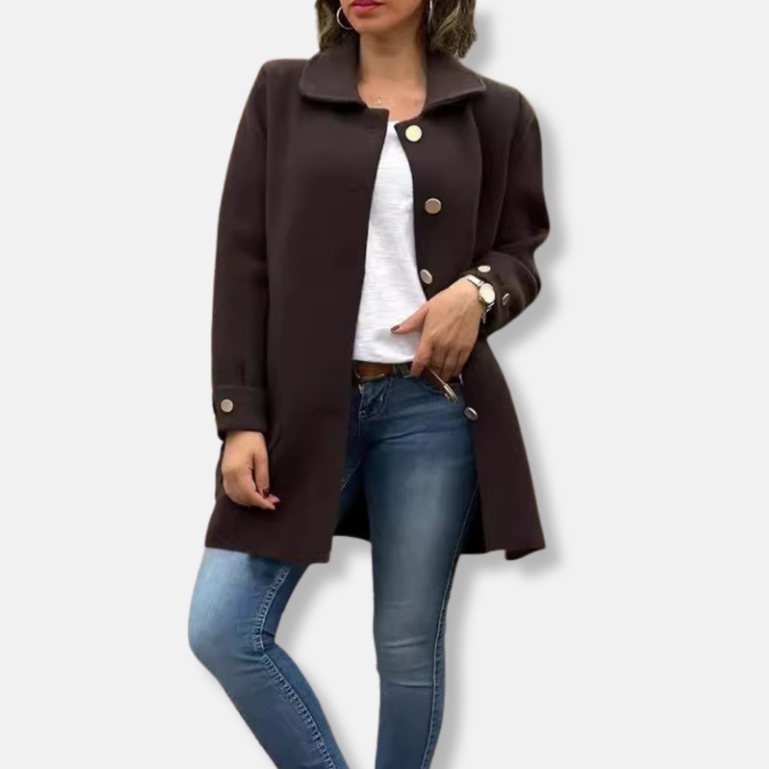 Manteau mi-cuisse élégant pour femme
