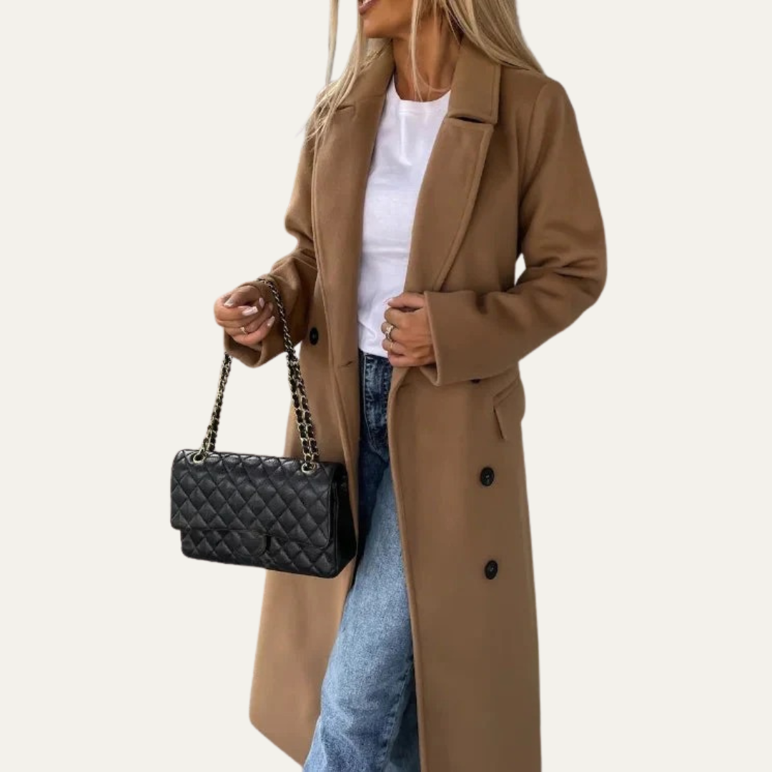 Manteau tailleur pour femme à revers crantés