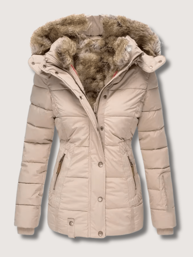 Parka d'hiver à taille cintrée pour femme
