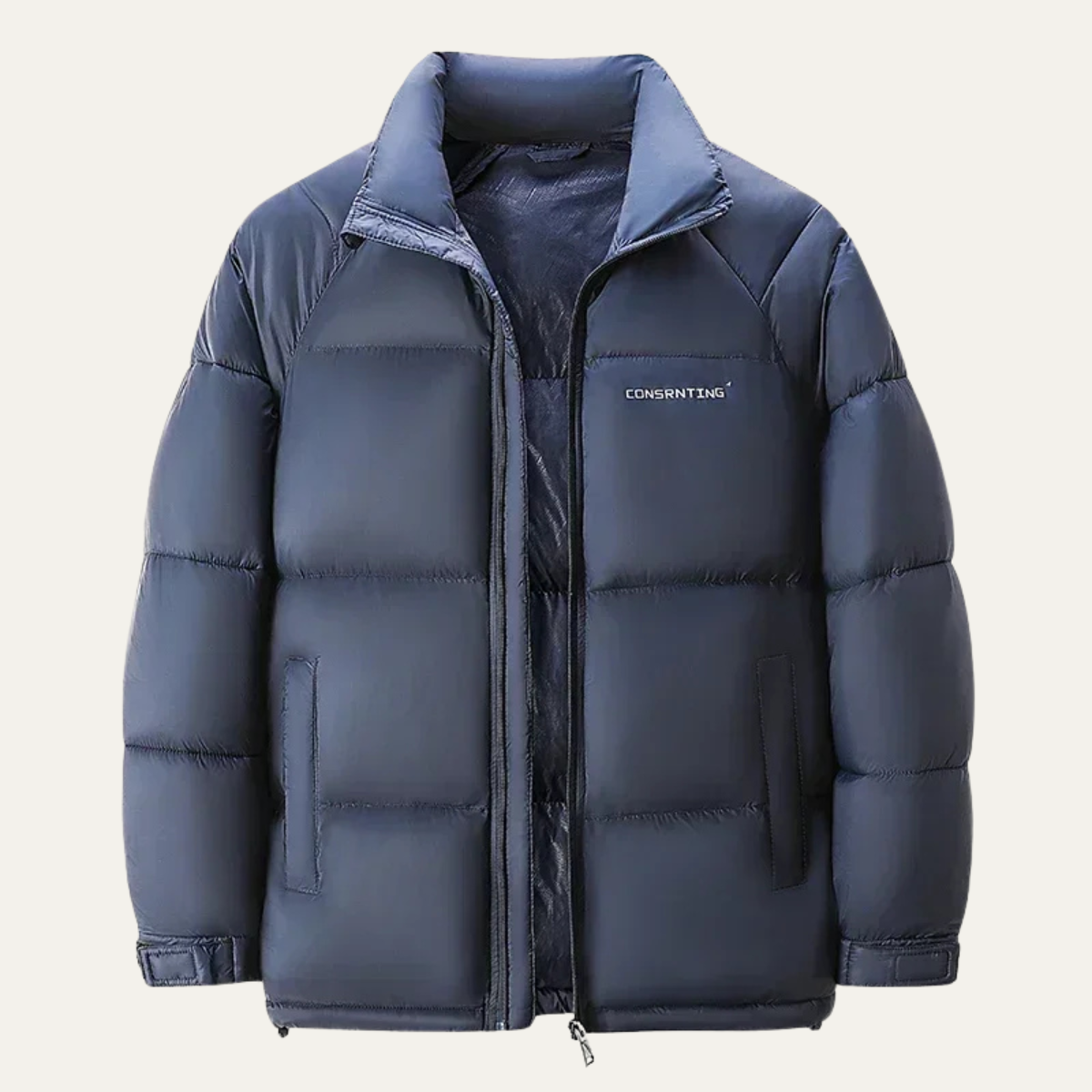Parka d'hiver chaude à col montant classique pour homme