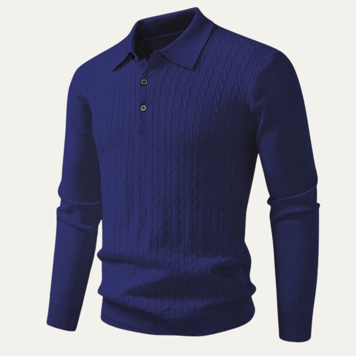 Polo classique en maille torsadée pour homme