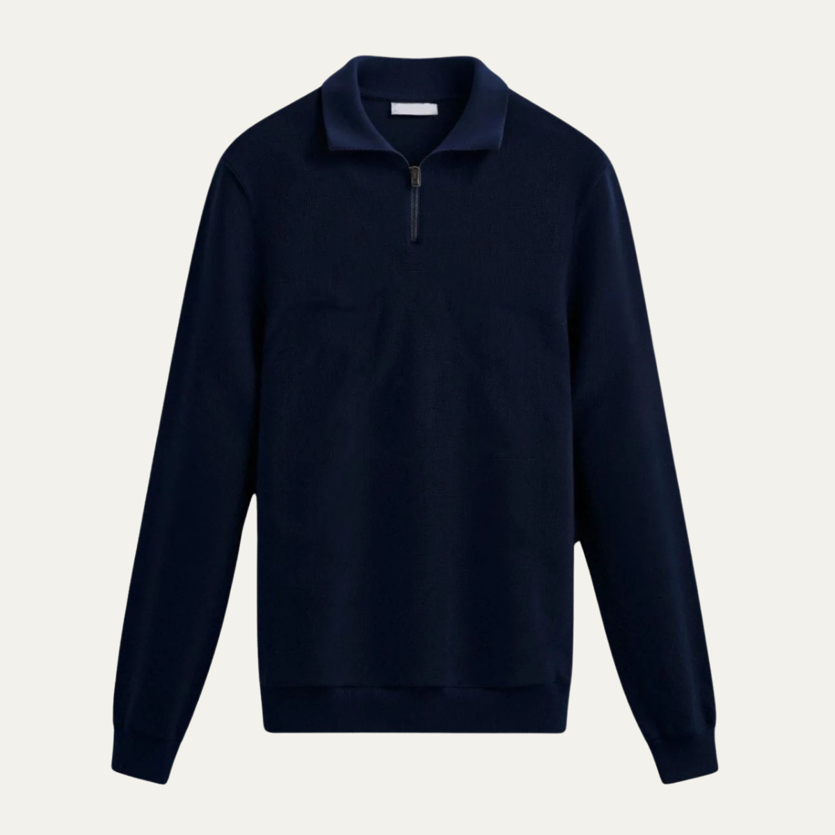 Polo zippé en maille texturée pour homme