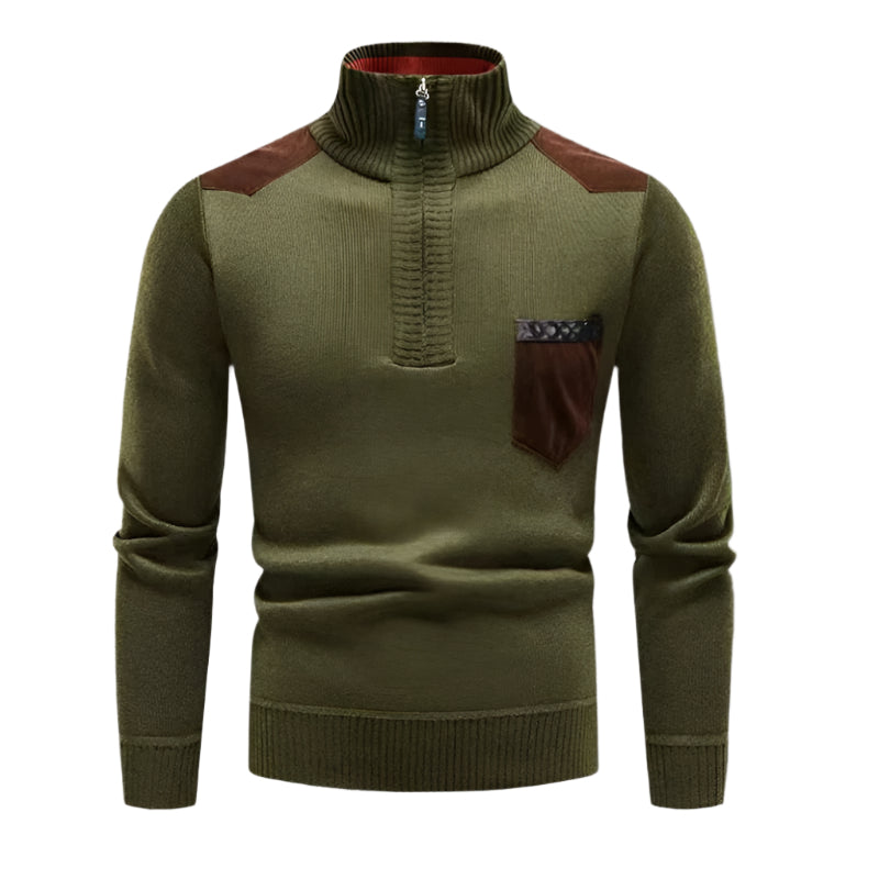 Pull-over élégant à col montant pour homme