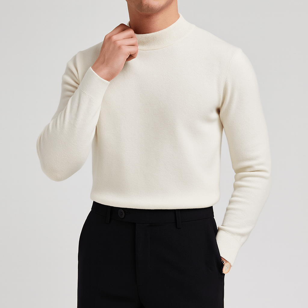 Pull à col montant élégant et décontracté pour homme