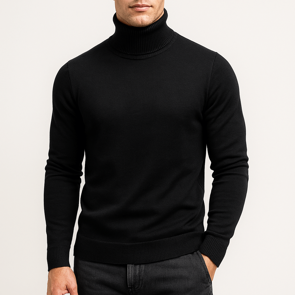 Pull à col roulé chaud pour homme