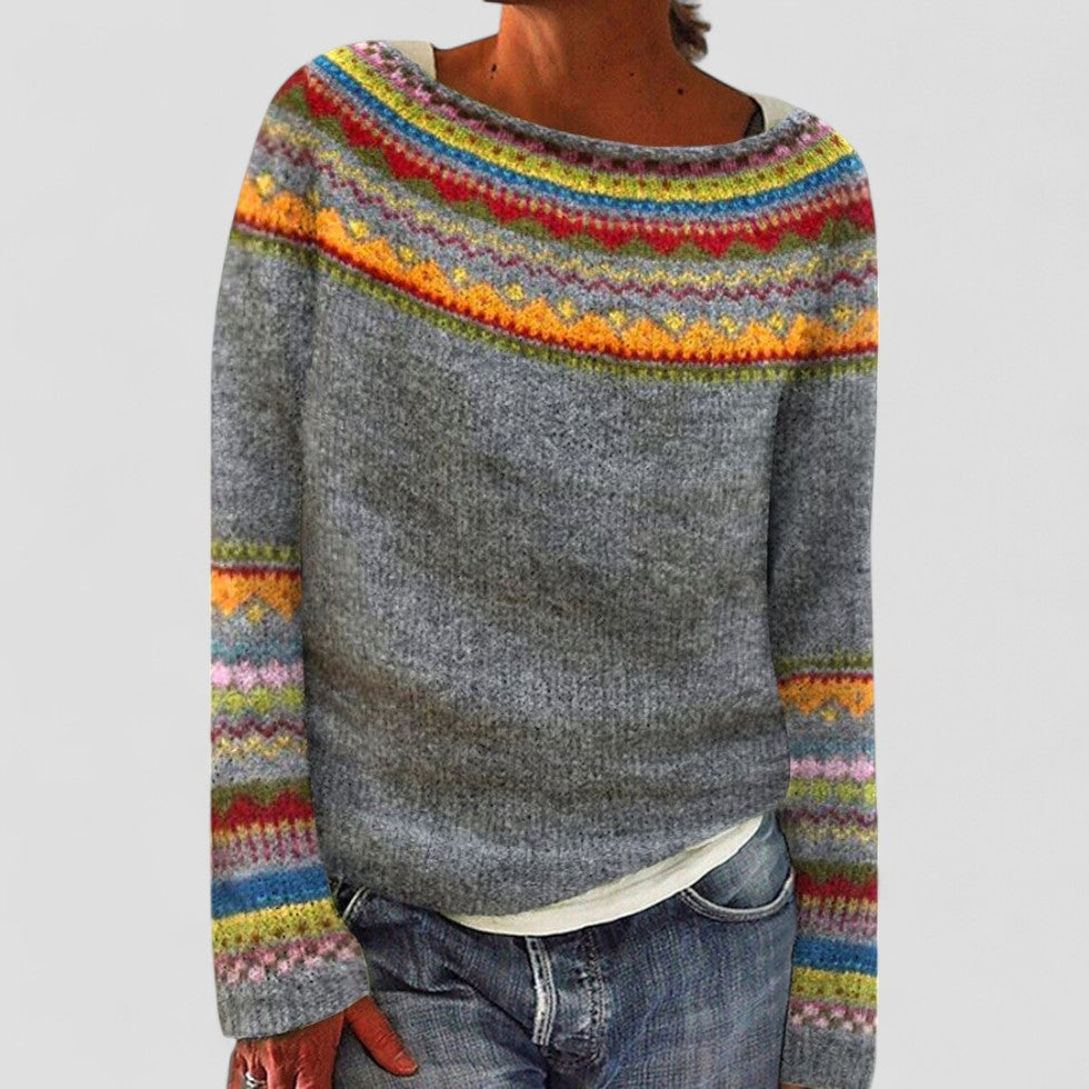 Pull ample décontracté en maille pour femme