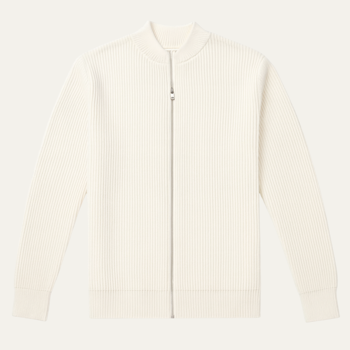 Pull bomber zippé côtelé élégant pour homme