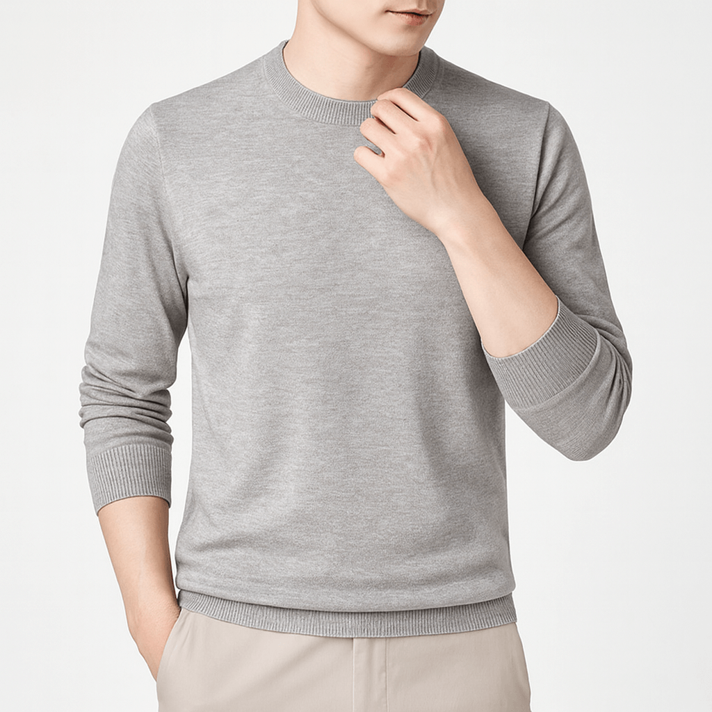 Pull classique en coton pour homme