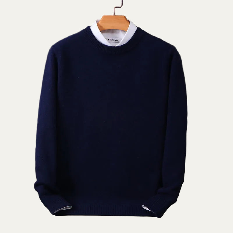 Pull col rond en maille raffinée pour homme
