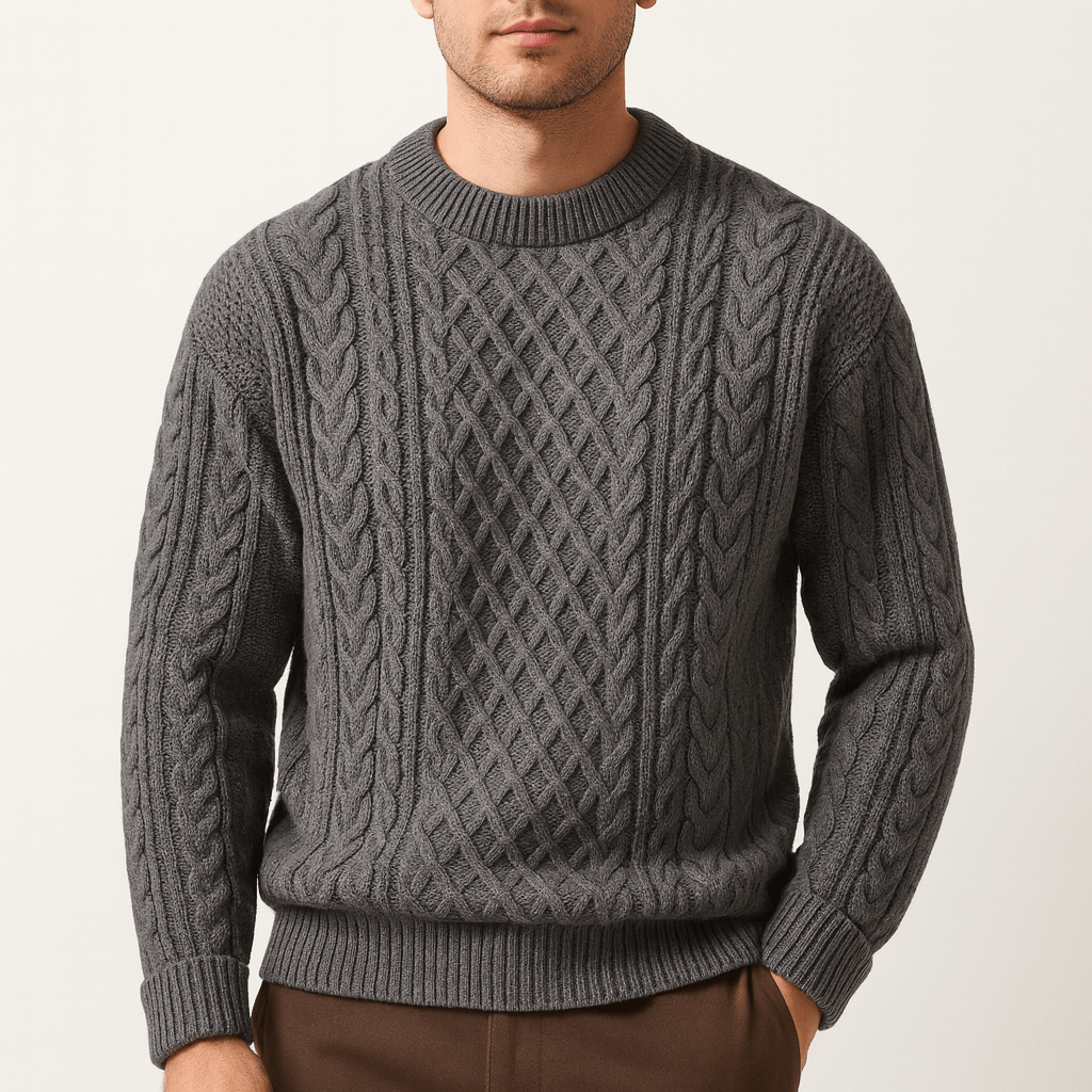Pull vintage côtelé pour homme