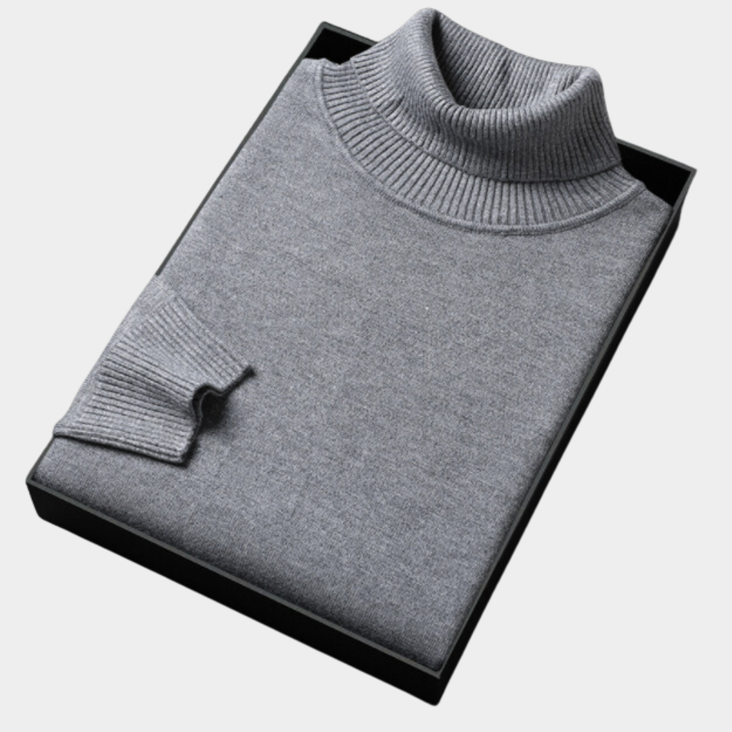 Pulls à col roulé côtelés classiques pour hommes
