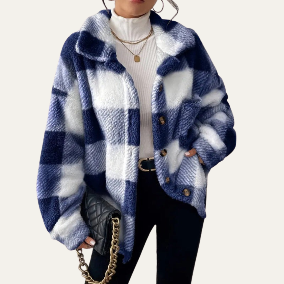Surchemise à carreaux oversize pour femme