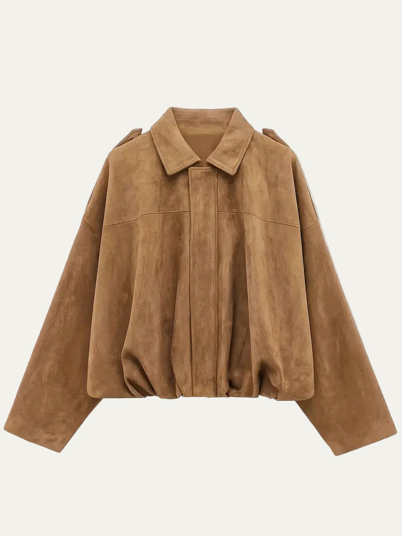 Veste bomber courte oversize pour femme