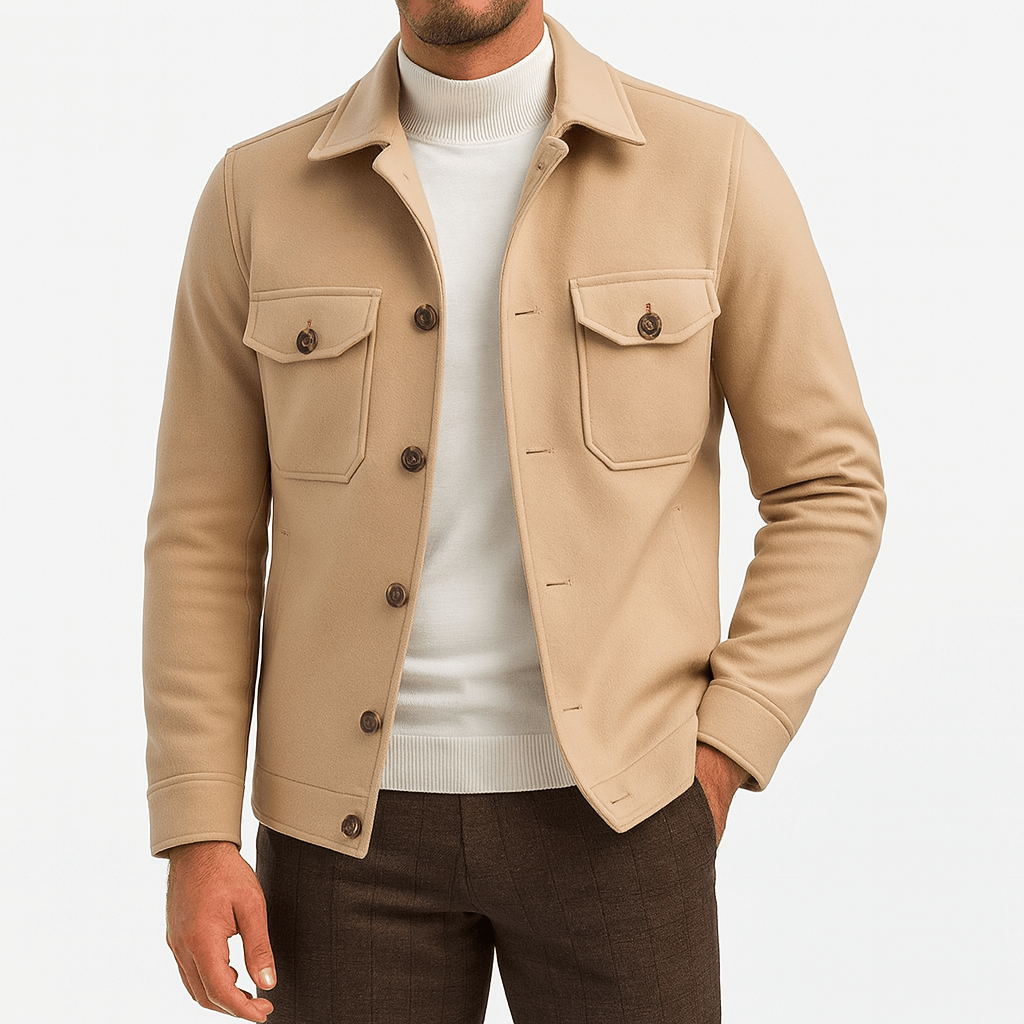Veste cintrée en laine mélangée pour homme
