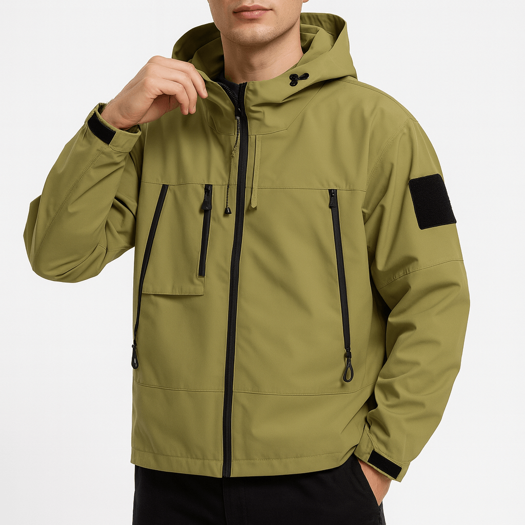 Veste imperméable multipoches pour homme