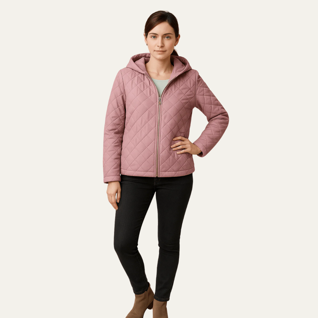 Veste matelassée à losanges pour femme