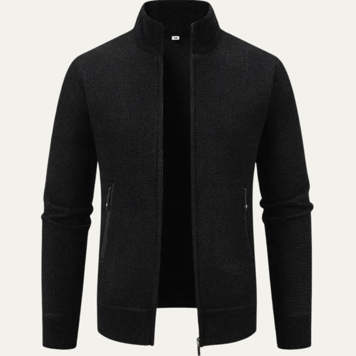 Veste pull zippée en maille pour homme