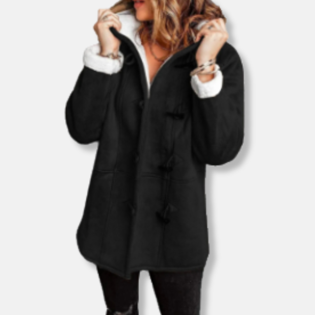 Veste sherpa à capuche confortable pour femme