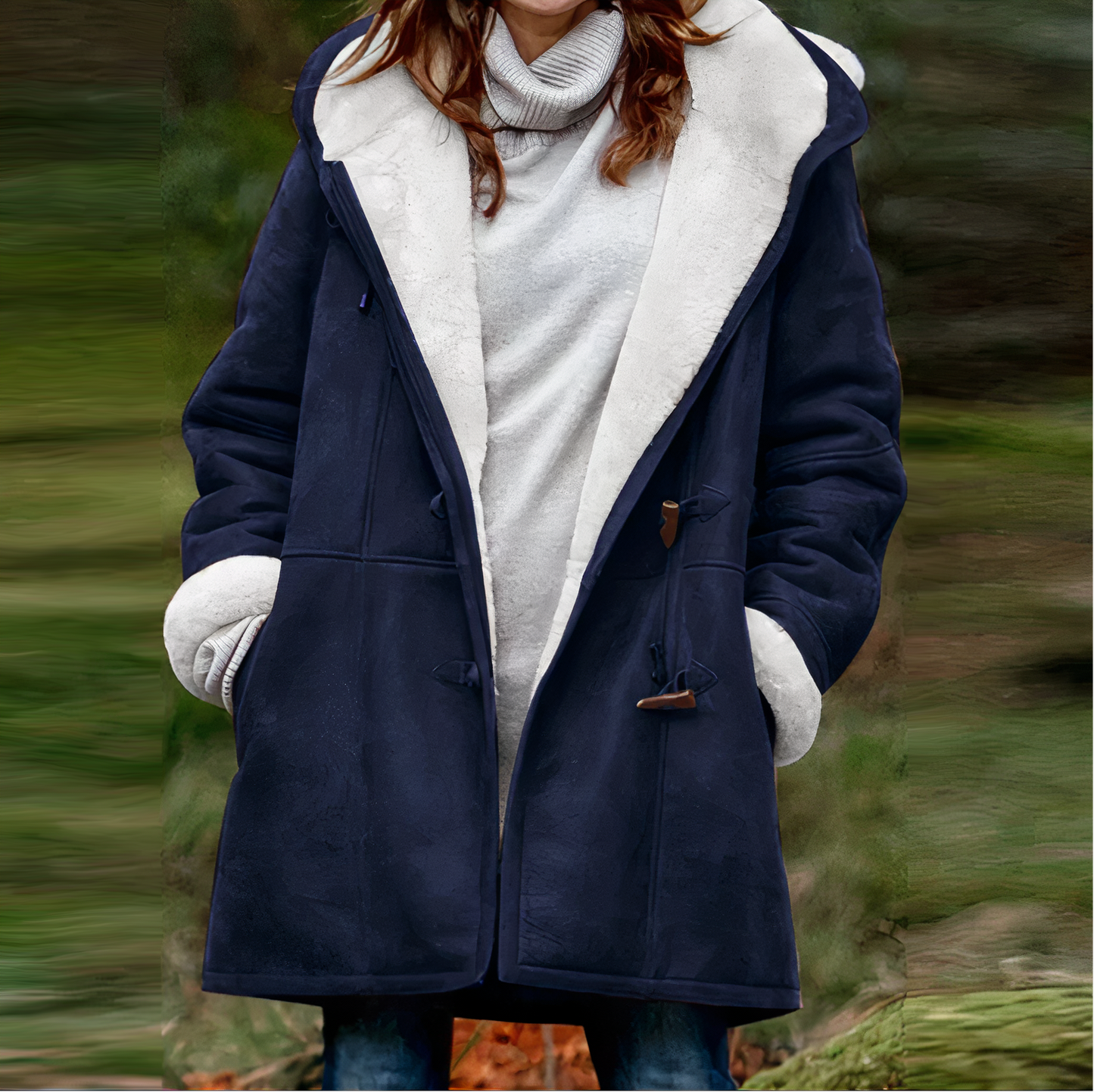 Manteau Femme Hiver Élégant avec Détails Texturés
