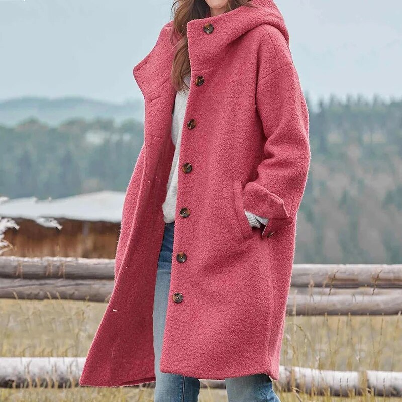 Manteau Femme Hiver Vert Foncé Classique