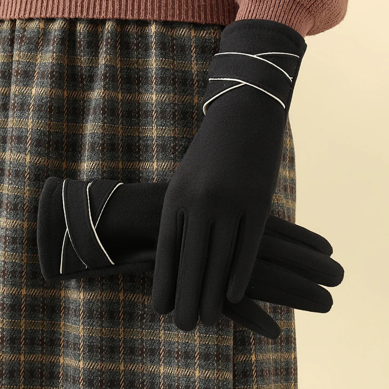 Gants Femme Hiver Chauds et Élastiques pour Ski