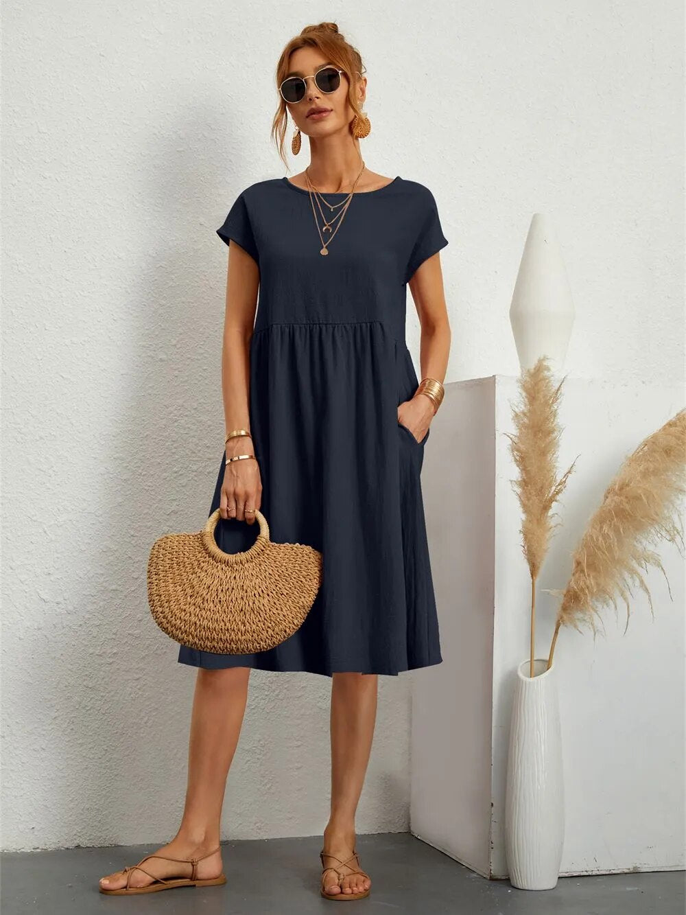 Robe Femme Chic Longue - Modèle Éternel avec Taille Avantageuse & Détails Raffinés