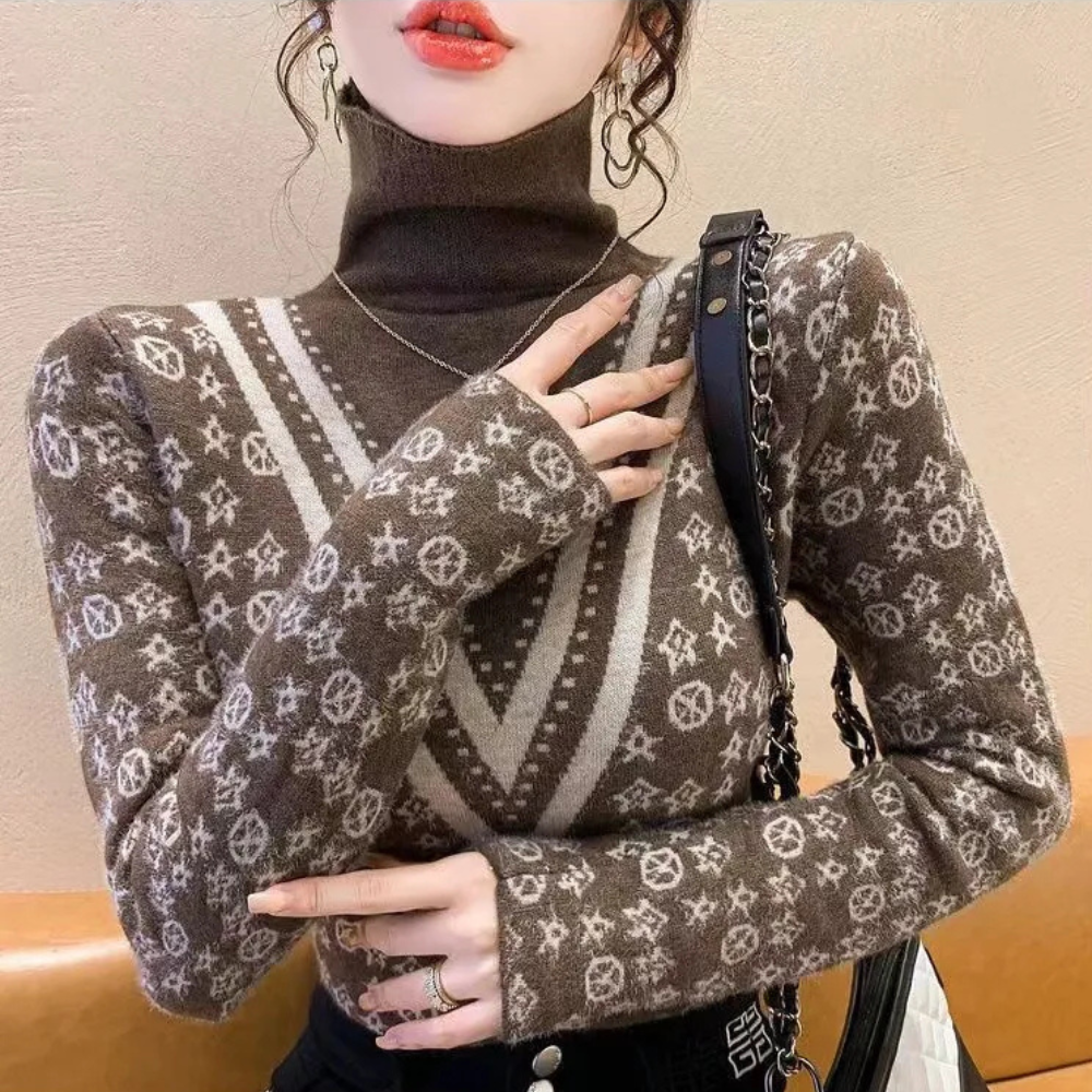 ELANY - Pull en Tricot pour Femmes en Hiver