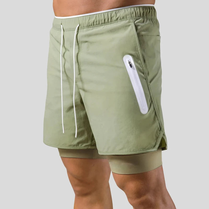 Short de Sport Élégant 2 Couches Respirant