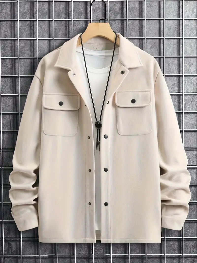 Veste Hiver Chaude avec Fermeture Éclair et Poches pour Homme
