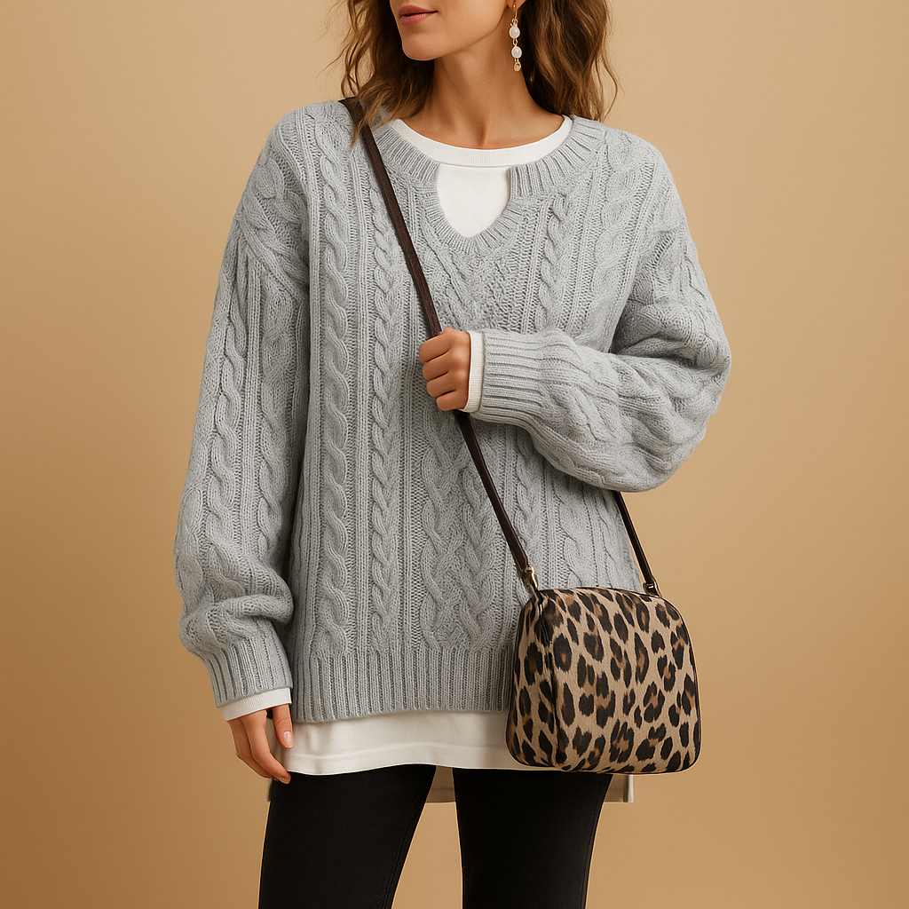 Pull Femme Col V Décontracté