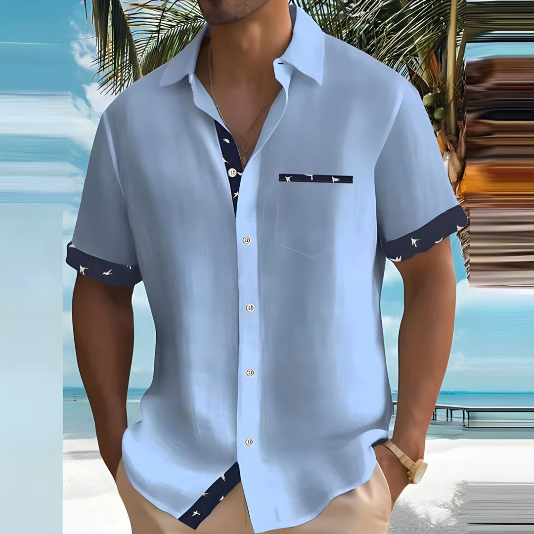 Chemise Homme Coton Clair Été Imprimé