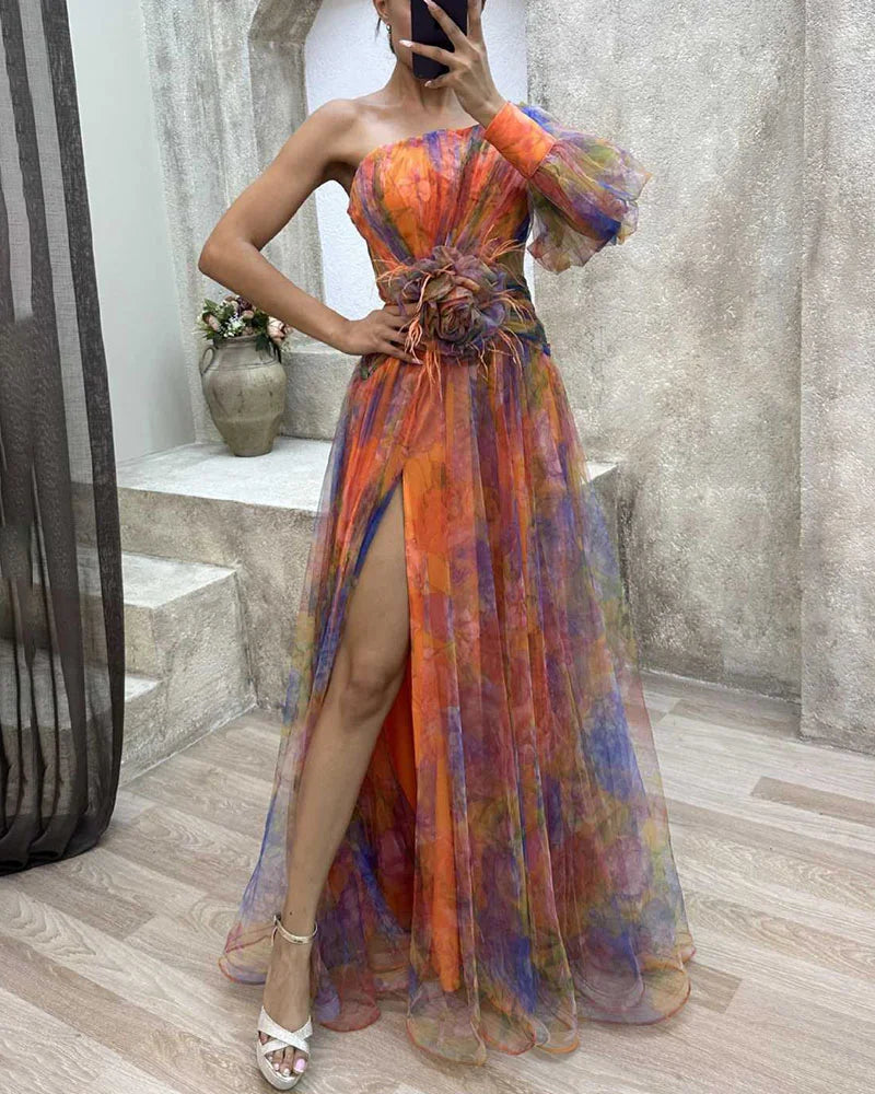 Adelinde™ – Robe Élégante Femme en Satin et Dentelle pour Soirées et Mariages