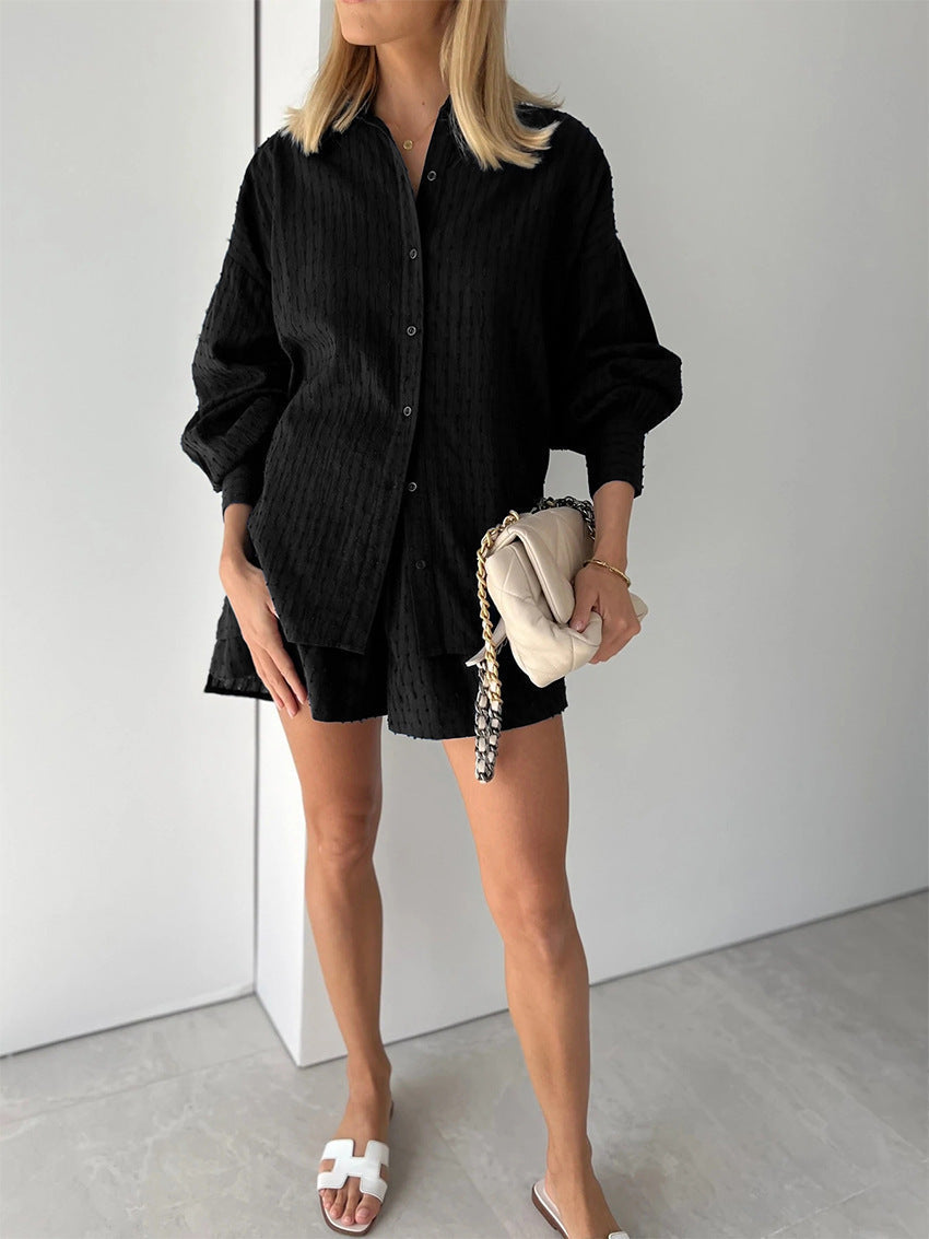 Ensemble Été Femelle Léger - Top et Short en Coton pour Femme