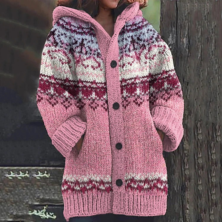 Gilet Femme Hiver Coloré À Capuche
