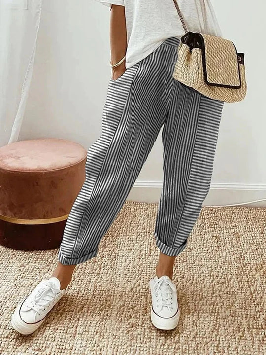 Pantalon Marine Décontracté Pour Femme