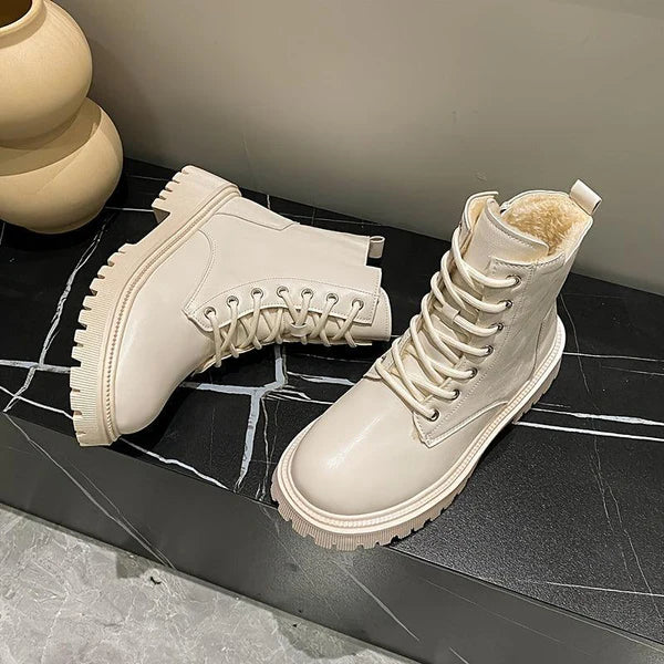 Bottes Hiver Cuir Luxe Homme