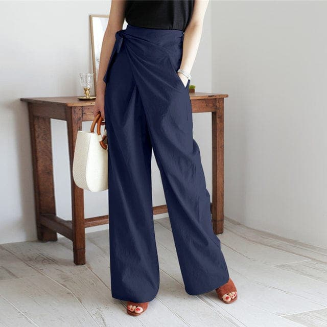 Pantalon Lin Élégant pour Femme Décontracté