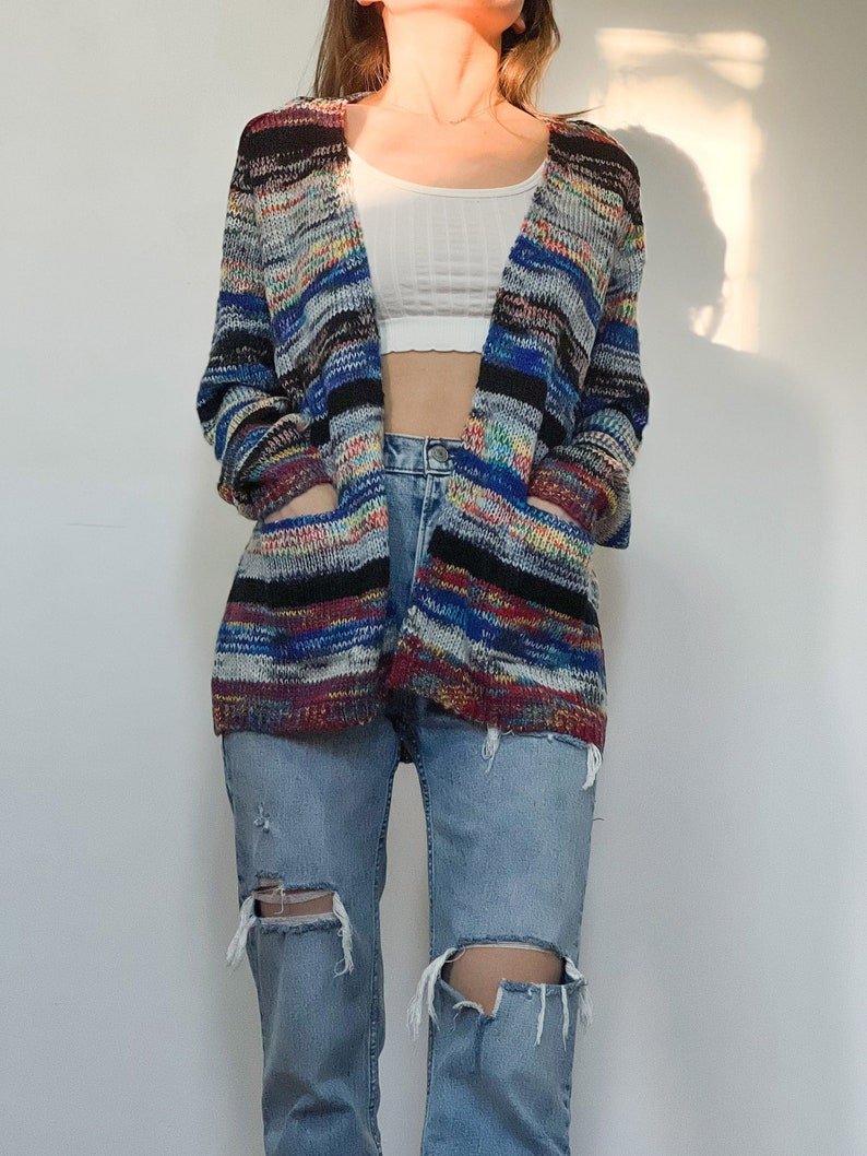 Veste Femme Rayée Chic - Légère et Tendance à Manches Longues